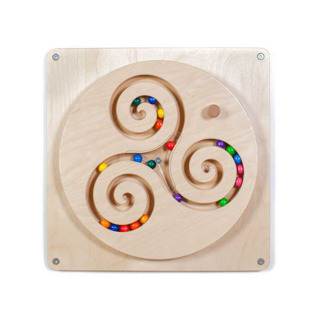 SINA Wandspiel Kugelwirbel mit bunten Holzkugeln