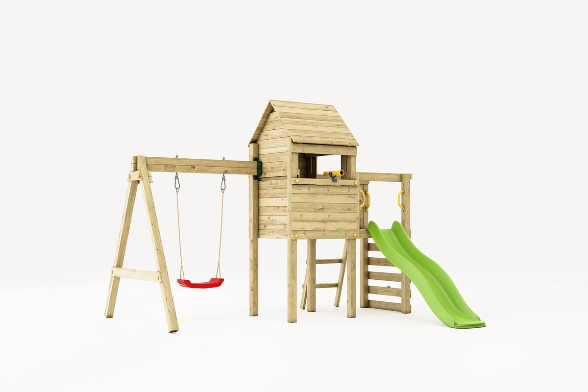 Fungoo Luomi Spielturm als Produktansicht auf hellem Hintergrund.