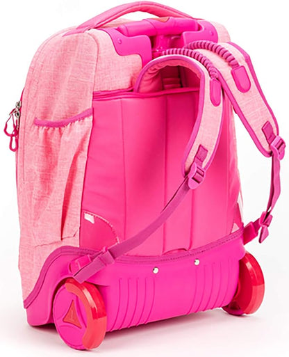 okiedog Stardust Detailansicht des rosa Schulrucksacks mit Sternen
