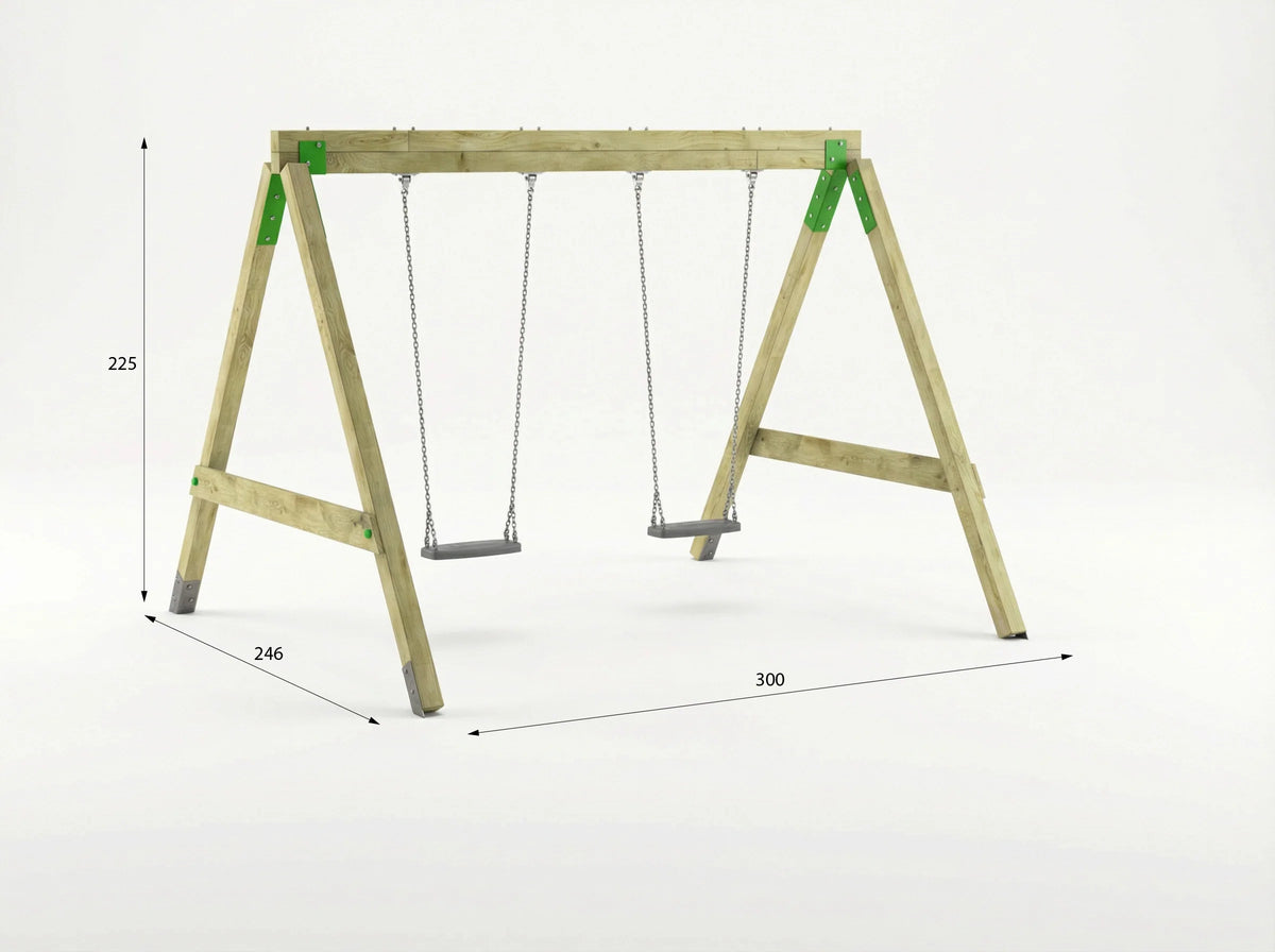 FunForte Swing II – Doppelschaukel für öffentliche Spielplätze – Produktbild S-10015-P-K_FF-Swing_0163