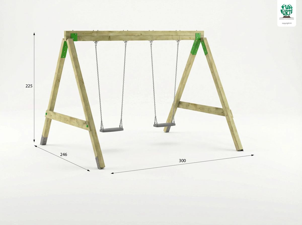FunForte Swing II – Doppelschaukel für öffentliche Spielplätze – Produktbild S-10015-P-K_FF-Swing_0164