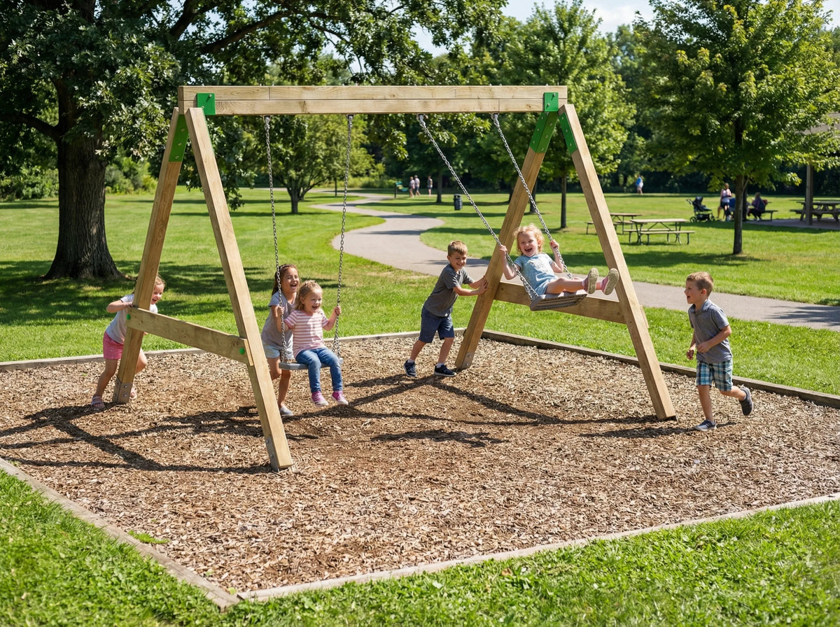 FunForte Swing II – Doppelschaukel für öffentliche Spielplätze – Produktbild S-10015-P-K_FF-Swing_0165