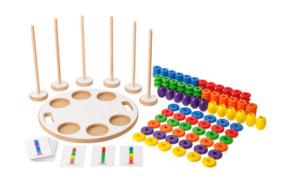 Buntes SINA Schmuckformen-Steckspiel mit Stecktürmen
