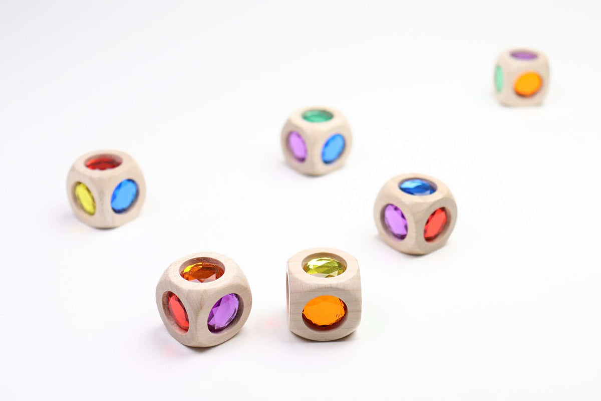 Regenbogenwürfel mini 6er Set – Produktbild 3