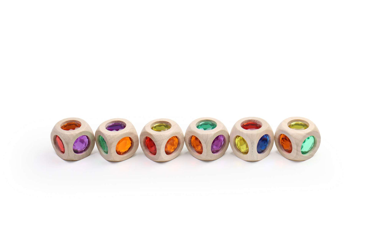 Regenbogenwürfel mini 6er Set – Produktbild 5