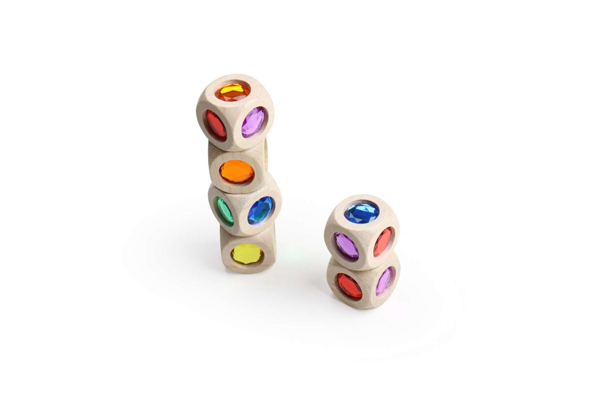 Regenbogenwürfel mini 6er Set – Produktbild 6